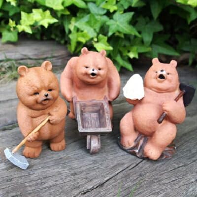 Amazon.co.jp: くまの置物 ダッドベアーお仕事3品セット