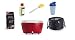 Produktbild LotusGrill XL Starter-Set 1x XL Grill Feuerrot, 1x Buchenholzkohle 1kg, 1x Brennpaste 200ml, 1x Marinierpinsel Maisgelb, 1x Dressingshaker, 1x Transport-Tasche XL