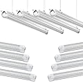 Skymoatled 8Pack 8FT LED Shop Light Garage Light,Hanging or Surface Mount,100W(5000K Daylight White) 15500LM Super Bright, Linkable T8 LED Tube Lights for Garage,Warehouse, Workshop,Plug and Play