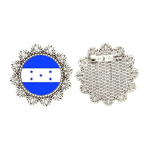 Broche de plata con bandera de Honduras regalo nostálgico de América