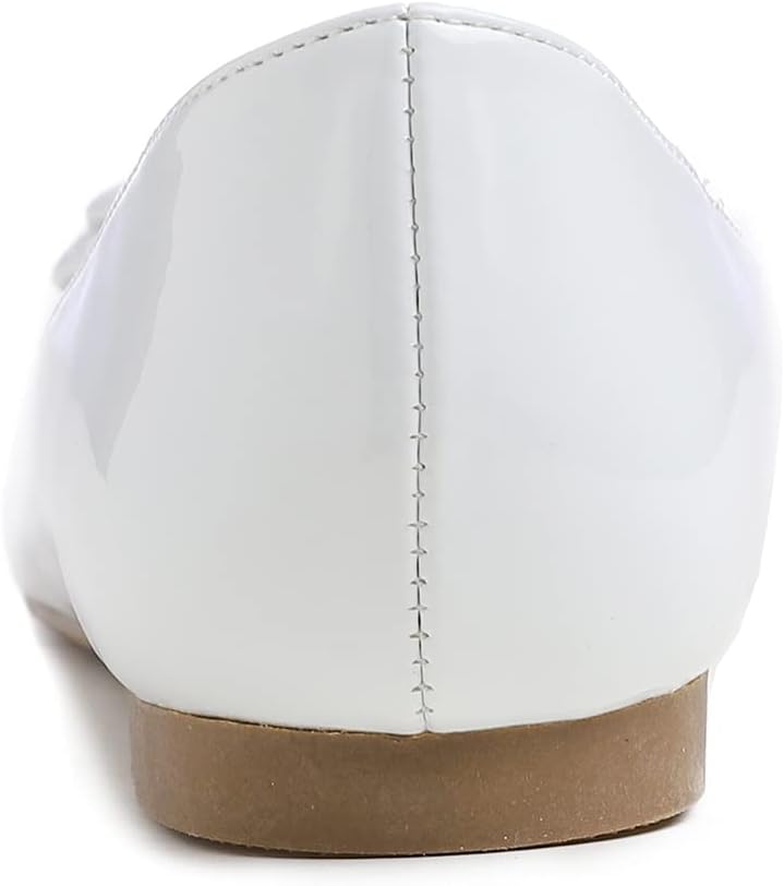 Feversole Women's Round Toe Cute Bow Trim Ballet Flats - Image 5