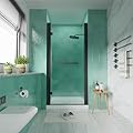 34-36 in.W x72 in.H i-Homare Frameless Pivot Shower Door, 1/4 inch (6mm) SGCC Clear Tempered Glass Pivot Swing Shower Door, Easy to Clean