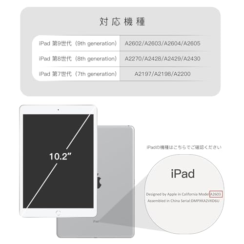 iPad 10.2 ケース iPad 9/8/7 ケース (10.2インチ 2021/2020/2019モデル 第9/8/7世代用）ケース Apple Pencil 収納可能 iPad 10.2 第9/8/7世代 (2021/2020/2019年) ケース オートスリープ機能 薄型 PUレザー カードポケット スタンド機能 傷つけ防止 スマートケース（ブラック）