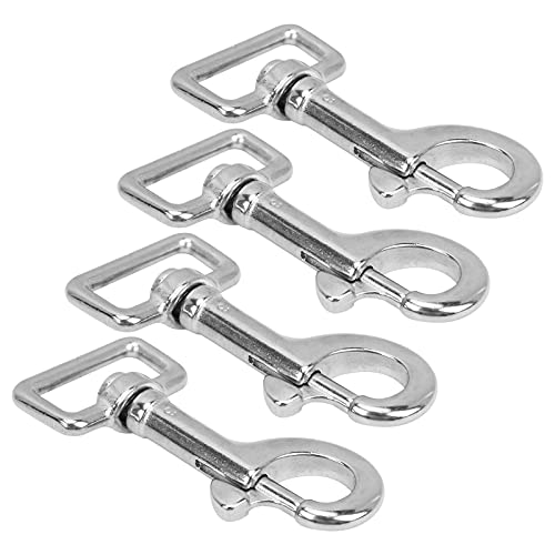 Buckle, Snap Hook E Stainless Steel Square Ring for Pet Leashes for Wallet Backpack (L73mm)