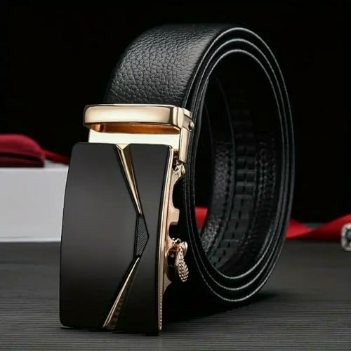 Casual Fashion Men'S Automatic Buckle Leather Belt For Everyday Wear Jeans Business Suit4