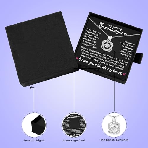 Granddaughter Necklace From Grandpa or Grandma| Birthday Pendant Jewelry Gift for Grandchildren From Grandparent| Grandaughter Everyday Use Jewellry3