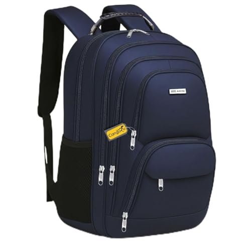 Mochila Bolsa Masculina Feminina Semi Impermeavel Cabo de Aço Notebook Escolar Faculdade Viagem Saída usb/fone (AZUL)