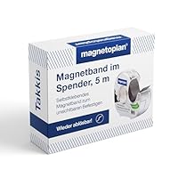 magnetoplan Selbstklebendes Magnetband im Spender, 5 m x 19 mm, 15510