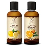 Huile Essentielle D'orange Douce & De Citron 2x100 ml - Citrus Sinensis - Citrus Limon - p...