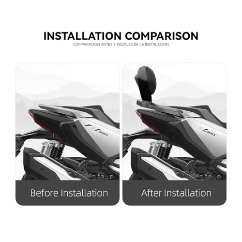 Coussin dossier NSS350 et ADV350 repose-pieds arrière de moto noir - 7