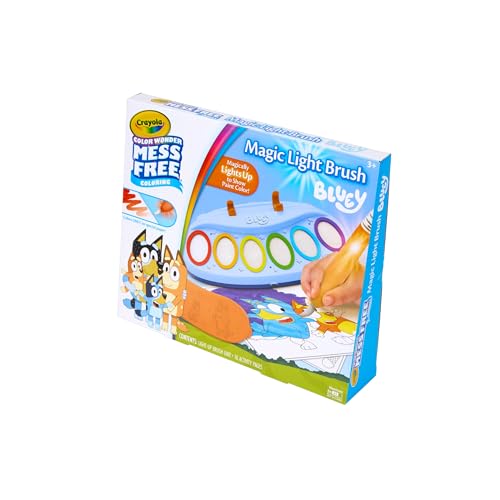 Image of Crayola Bluey Color Wonder Magic Light Brush, Mess Free Painting Station for Kids, Gifts, Toddler Bluey Toys & Activities, Ages 3+