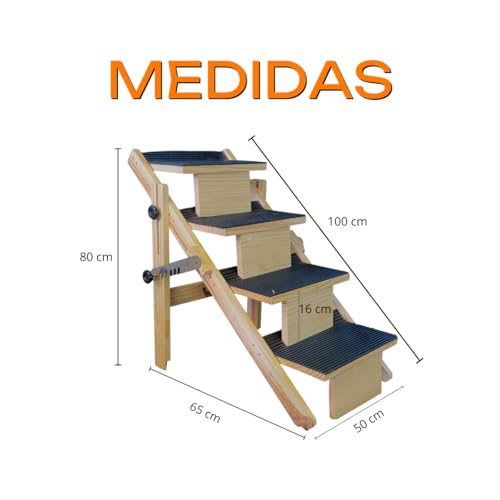 Escadinha Rampa Pet Altura Regulável Ate 80 Cm Antiderrapante