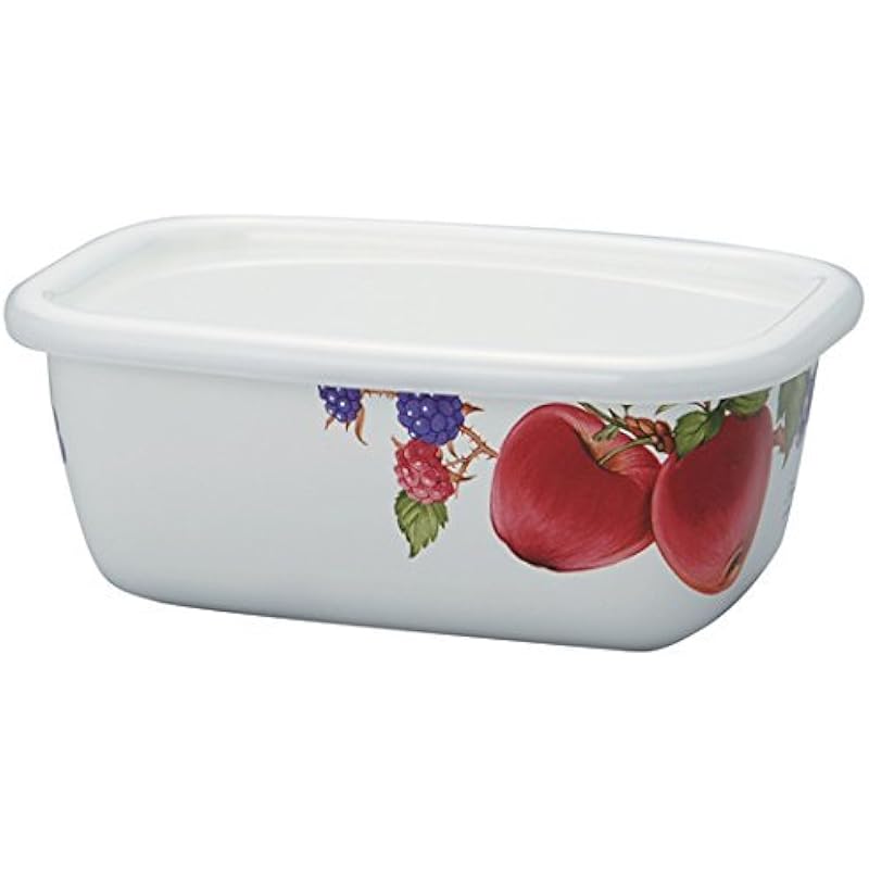 후지 에나멜 스토리지 컨테이너 스퀘어 0.6L Fruitus Collection 2 FTCS-B1