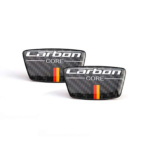 Wooleagoo - Juego de 2 pegatinas de fibra de carbono para BMW E46 E39 E60 E90 F30 F34 F10 1 2 3 5 7 Series x1356