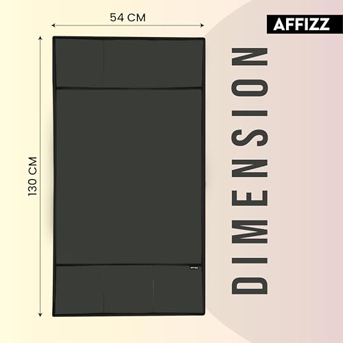 Image of Premium Refrigerator Single Door Waterproof & Dustproof Protective Top Cover with 6 Storage Pockets - Washable Polyester Fridge Cover for Kitchen Organization (130 x 54 cm, Dark Grey)