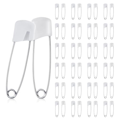 BOHUIZ 50 Stück Sicherheitsnadeln Klein, 40mm Safety Pins Edelstahl Sicherheitsnadel Anstecknadeln für Kleidung Kunsthandwerk Nähen