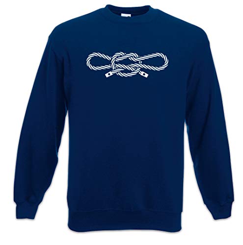 Urban Backwoods Narcos Handcuff Knot Pullover Felpe Maglione Sweatshirt Blu Taglia M