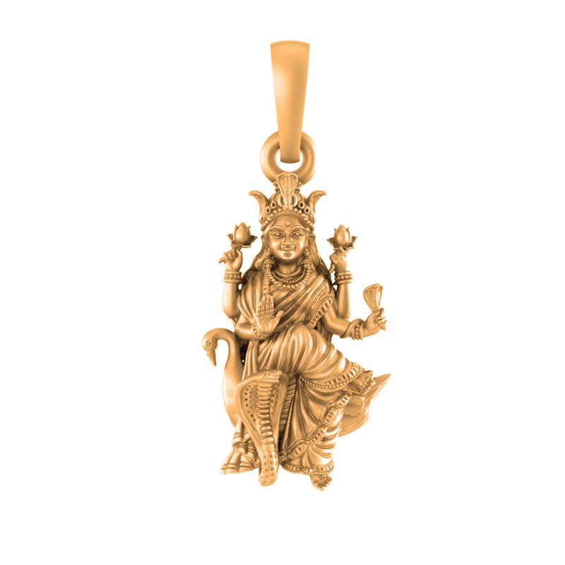 Pendentif déesse Mansa Devi argent 925 plaqué or pour homme et femme Mtrolls