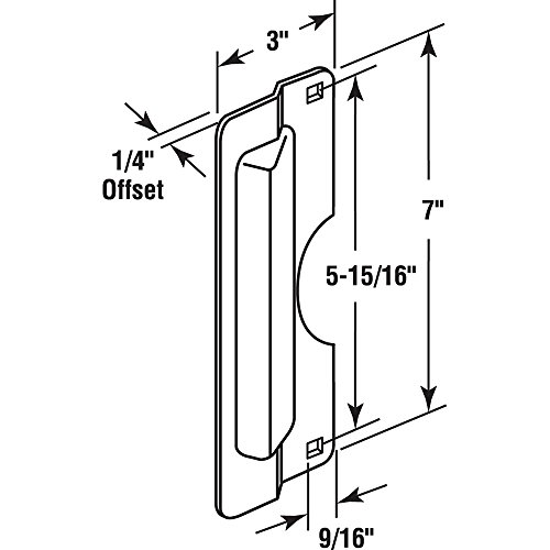 Prime-Line U 9496 Latch Guard Plate Cover – Protect Against Forced Entry, Easy To Install On Out-Swinging Doors – Stainless Steel, 3 In. X 7 In. #TOP1
