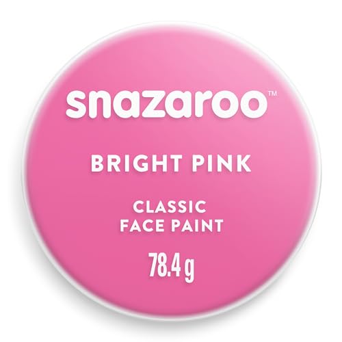 Snazaroo 1175058 makijaż dla dzieci, przyjazny dla skóry, hipoalergiczny makijaż twarzy na bazie wody, rozpuszczalny w wodzie, nie zawiera parabenów, 75ml - Bright Pink