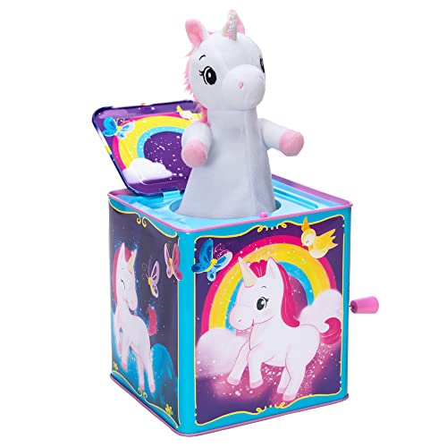 Schylling Pop & Glow Unicorn Jack in The Box