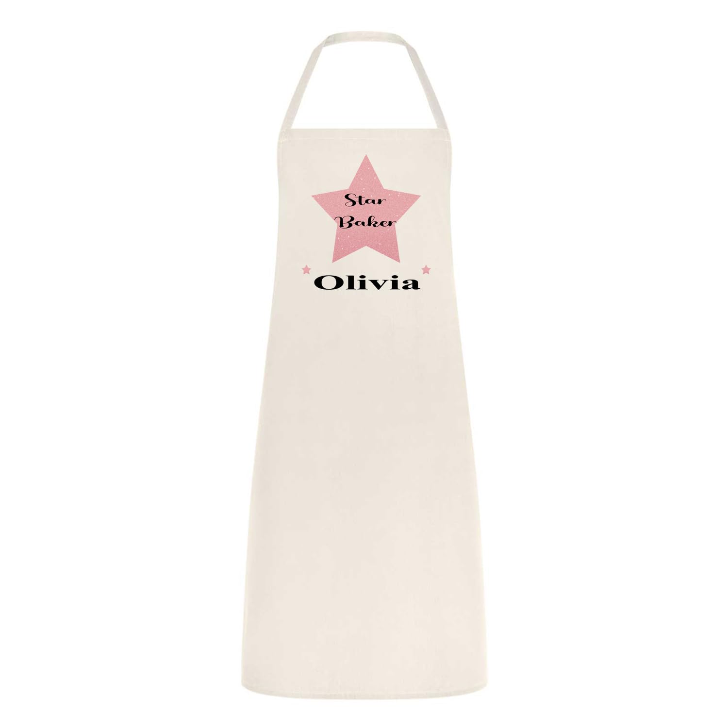 Hoolaroo Personalised Star Baker Apron Bake Off Baking Custom Cooking Kitchen Apron For Women Men Natural Gift