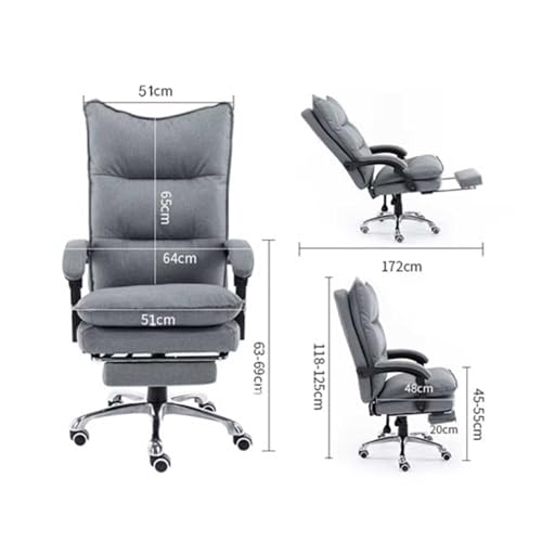 Silla ergonómica para juegos y oficina, diseño de respaldo alto, soporte lumbar ajustable, elegante acabado de cuero, cómoda silla de escritorio para trabajar y jugar