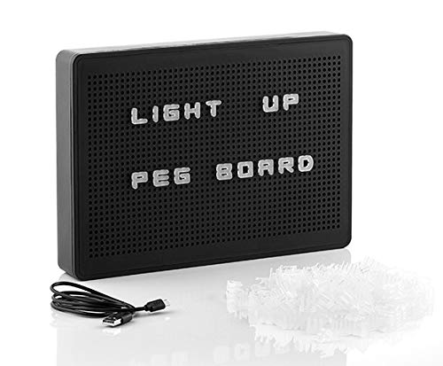 Panel de luz LED con letras acoplables que se pueden conectar mediante USB o pilas.