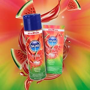 Skins Fruity Watermelon Flavoured Personal Lubricant Water Based Intimate Lube Gel with Long Lasting Natural Feel and Comfort Smooth and Gentle Compatible with Latex Condoms - 4.4 fl oz (130ml) - Image 4