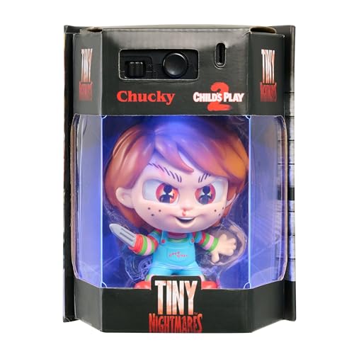 Tiny Nightmares 3-inch Black Light Edition Collectible Chucky Figure, Amazon Exclusive, Toy for Fans, Teenagers, Adults. Boys, Girls, Ages 14 and Up by Just Play