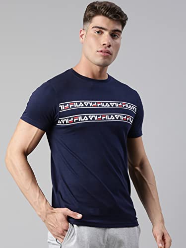 Image of Fila Men's Solid Regular Fit T-Shirt