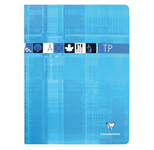CLAIREFONTAINE Lot de 10 Cahiers travaux pratiques piqué 24 x 32cm 64 pages 32 unies 120g + 32 Séyès 90g