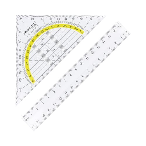 Westcott �􉽊w�Z�b�g 2�� | �􉽊w�O�p�` 16cm �Ε�&��K 17cm | �w�Z&�I�t�B�X�p�����v���X�`�b�N | E-10306 00