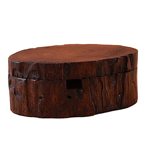 Cenicero De Madera Creativo Con Tapa Exterior, Cenicero A Prueba De Viento Cenicero De Tabaco De Madera Marrón Decorativo, Cenicero De Madera De Personalidad Con Tapa Cenicero De Decoración De Mesa De