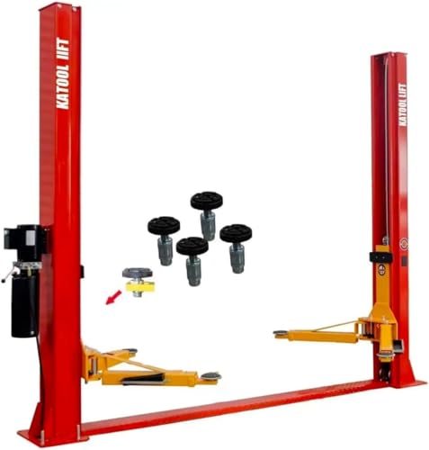 KATOOL 10000lbs 2 Post Lift Double S Design Auto Lift 2 Post Car Lift Truck Hoist Two Post Auto Lift 220V