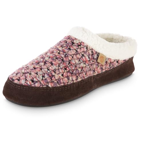 Image of Acorn Womens Slipper with Berber Lining, Suede Siding and Durable Non-Slip Indoor /Outdoor Sole
