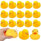 Yellow Rubber Ducks Bath Toys 20Pack, Bathtub Floating Squeaky Duck Bulk Baby Preschool Bath Toy for Baby Shower Infants Kids Toddler Birthday Party Decoration Gift (Large)