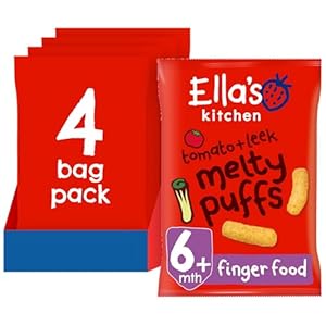 Ella’s Kitchen Organic Tomato & Leek Melty Puffs (4 x 20g)