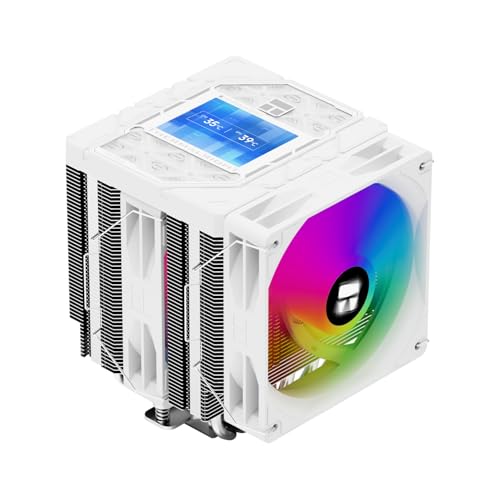 Image of Thermalright Peerless Assassin 120 Vision ARGB White CPU Cooler, PC Cooling 6 Heat Pipes, 2.8'' Magnetic Display Screen with 320x240 Resolution,for AM4 /AM5 and Intel LGA1700 /1851