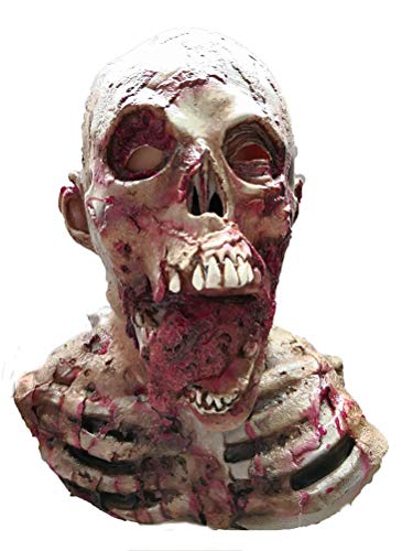HAJZF Terreur Zombie Masque Cosplay Accessoires Effrayant Masque Adulte Latex sanglante Effrayant extrêmement dégoûtant Visage Masque Complet Costume