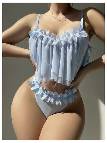 Ensemble lingerie maille transparente blanche pour vos moments de douceur