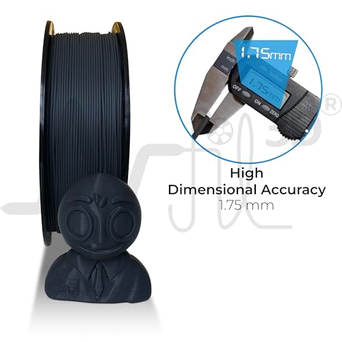 Image of NFIL3D 1KG Net Turbo Finish PLA+ Midnight Grey 3D Printer Filament | Filaments for 3D Printer| 1.75mm| Accuracy + /- 0.015mm | 1000g 3D Filament, 250g Spool, 350g Packaging Weight (Total Weight 1.6KG)