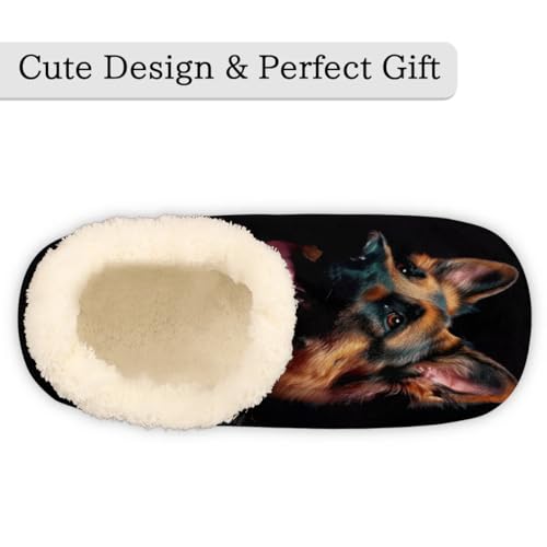 House Slippers for Women Men, Animal Fuzzy Soft Cozy Non Slip Slipper Socks for Indoor Outdoor2