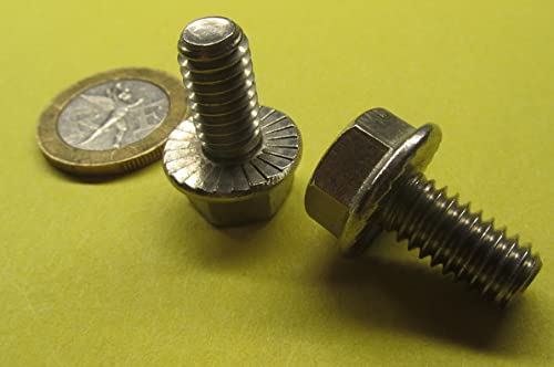 18-8 Stainless Steel Serrated Flange Head Bolts FT RH 5/16"-18 x .625" (5/8") Length 20 pcs.