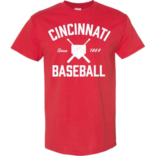 inktastic Cincinnati Baseball Adult T-Shirt Medium Red 2afef