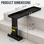 Ladder Extender Heavy Duty Ladder Leveler 440LBS Weight Capacity 12.3" to 19.2" Adjustable Height 22.5" to 25.6" Adjustable Platform Length Fits Single and Extension Ladders (Iron)