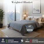 HCOIW Couverture pondérée pour adultes (10 Lbs, 48"x 72") Double taille couverture lourde, coton respirant avec perles en verre naturel, lavable en machine