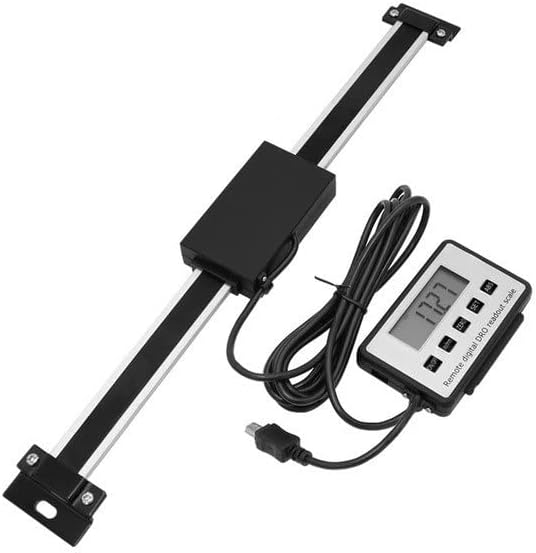 Grating Ruler 150mm 200mm 300 Mm 0.01 Mm Magnetic Remote Digital Readout Digital Linear Scale External Display Electronic Scale Unit for Milling Lathe Machine(600mm)