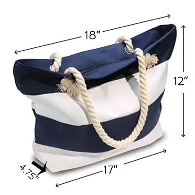 Bolso de Playa Rayado Personalizado miniatura 4