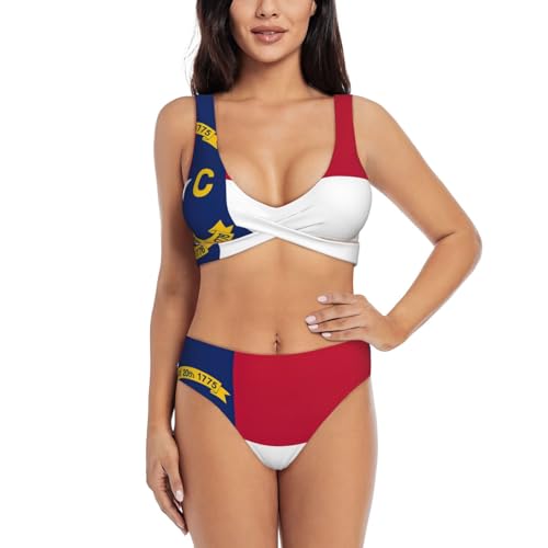 Maillot de bain Caroline du Nord 2 pièces avec contrôle du ventre gainant